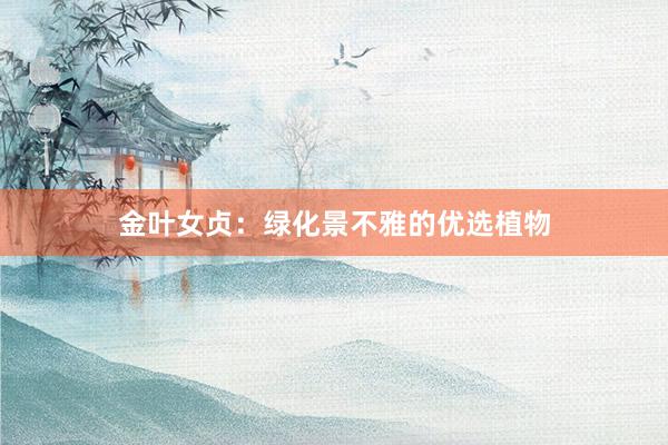 金叶女贞：绿化景不雅的优选植物